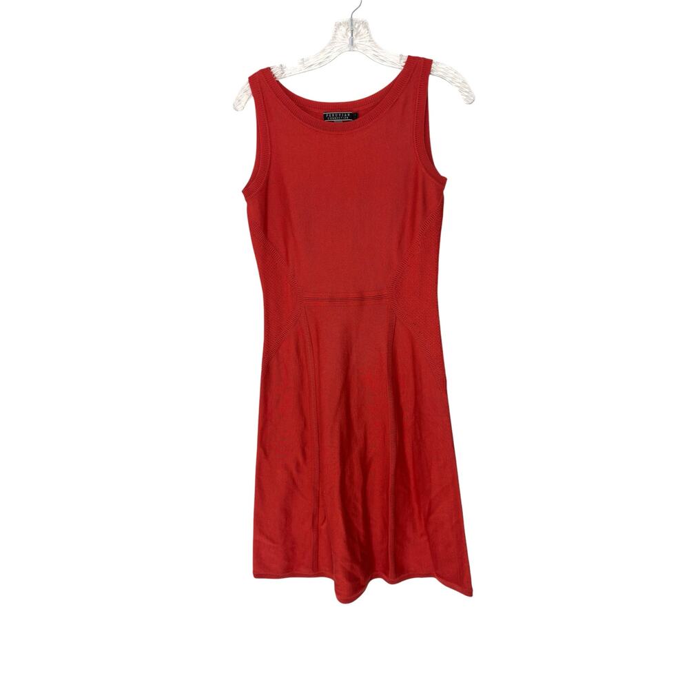 Peruvian Connection Dress Pima Cotton Orange Sleeveless Knit Sweater Size XS‎